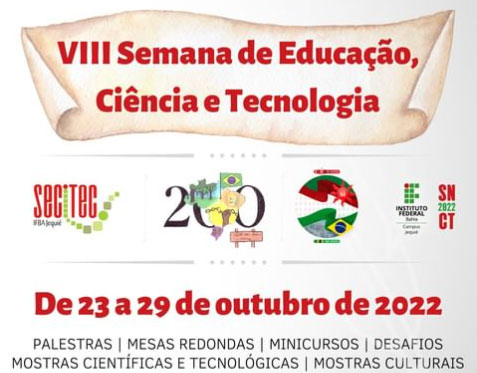 IFBA: VIII Semana de Educação, Ciência e Tecnologia - Jequié Notícias - O  Portal Mais Quente da Cidade